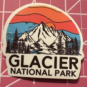 💜13/$13 +Bundle Sticker Sale | Travel Glacier National Park Waterproof Sticker
